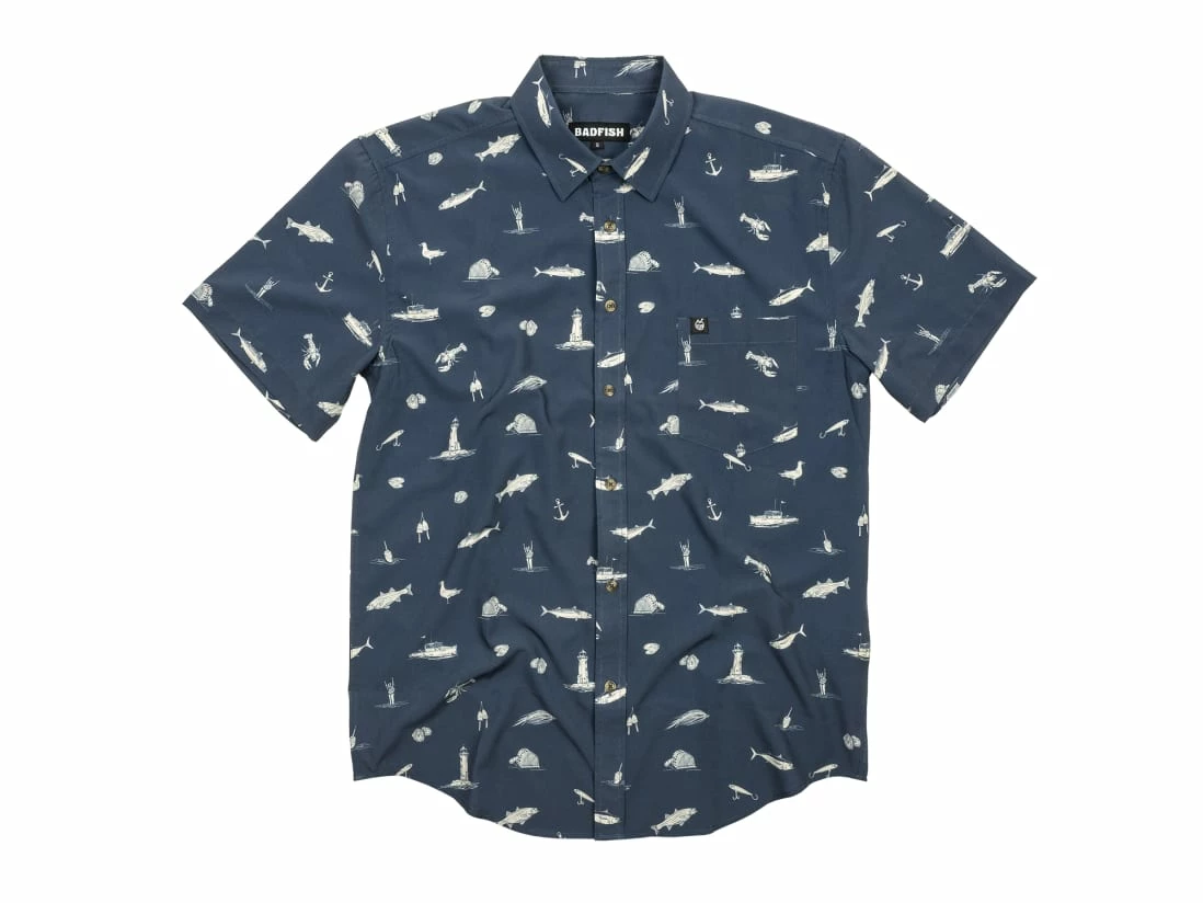 Badfish Cuttyhunk Short Sleeve Button Up Shirt