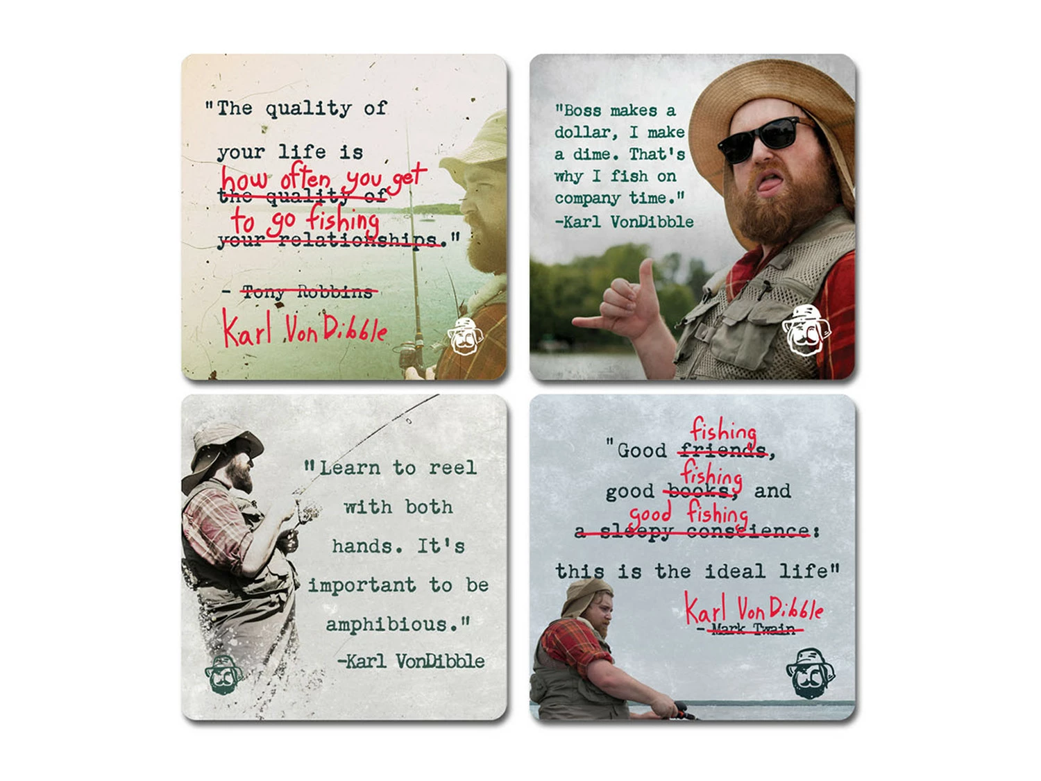 Karl's Fishing & Outdoors Inspirational Coasters