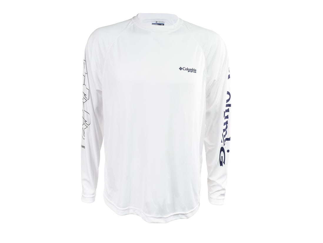 Columbia + Catch Co. PFG Long Sleeve Performance Shirt Columbia + Catch Co. PFG Long Sleeve Performance Shirt -ElaZtech store columbiacatchco white pfglongsleeveperformance front 51 10 ccc 10000ws 5