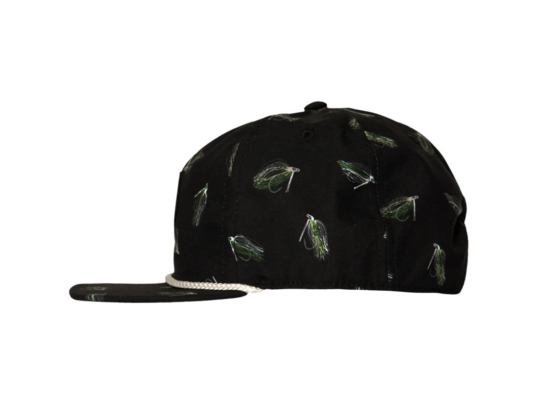 Googan Squad Black Tossed Jig Rope Hat Googan Squad Black Tossed Jig Rope Hat -ElaZtech store googansquad blacktossedjigropehat side 50 25 hoo 10013a 1