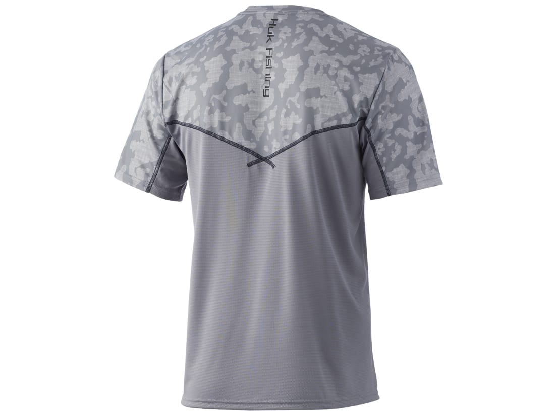 HUK Icon X Running Lakes Short Sleeve Shirt HUK Icon X Running Lakes Short Sleeve Shirt -ElaZtech store huk iconxrunninglakesss overcastgrey back 51 01 huk 10000