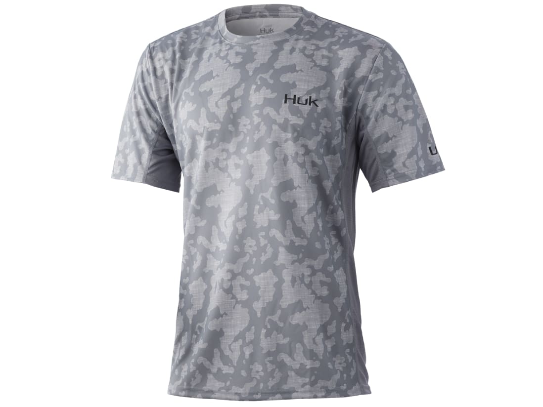 HUK Icon X Running Lakes Short Sleeve Shirt HUK Icon X Running Lakes Short Sleeve Shirt -ElaZtech store huk iconxrunninglakesss overcastgrey front 51 01 huk 10000 5
