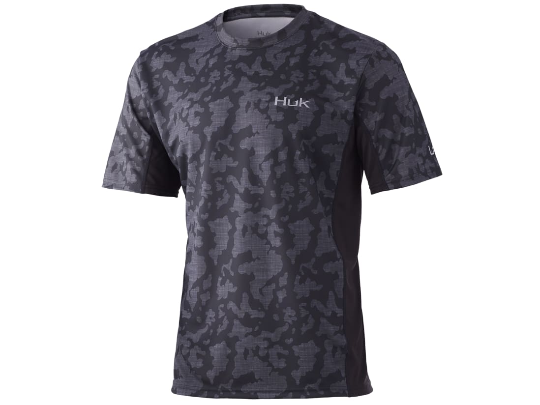 HUK Icon X Running Lakes Short Sleeve Shirt HUK Icon X Running Lakes Short Sleeve Shirt -ElaZtech store huk iconxrunninglakesss volcanicash front 51 01 huk 10000 5
