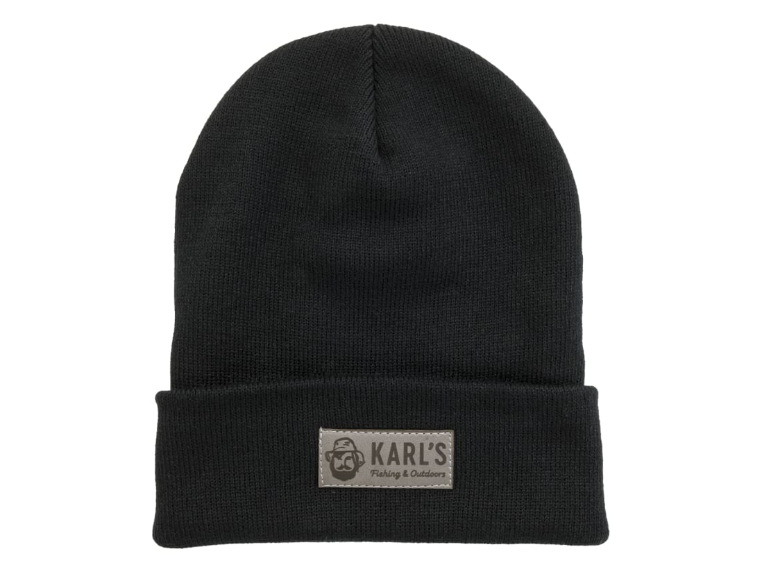 Karl's Fishing & Outdoors Cuff Beanie Karl's Fishing & Outdoors Cuff Beanie -ElaZtech store karls black cuffbeanie 50 25 krl 10000c