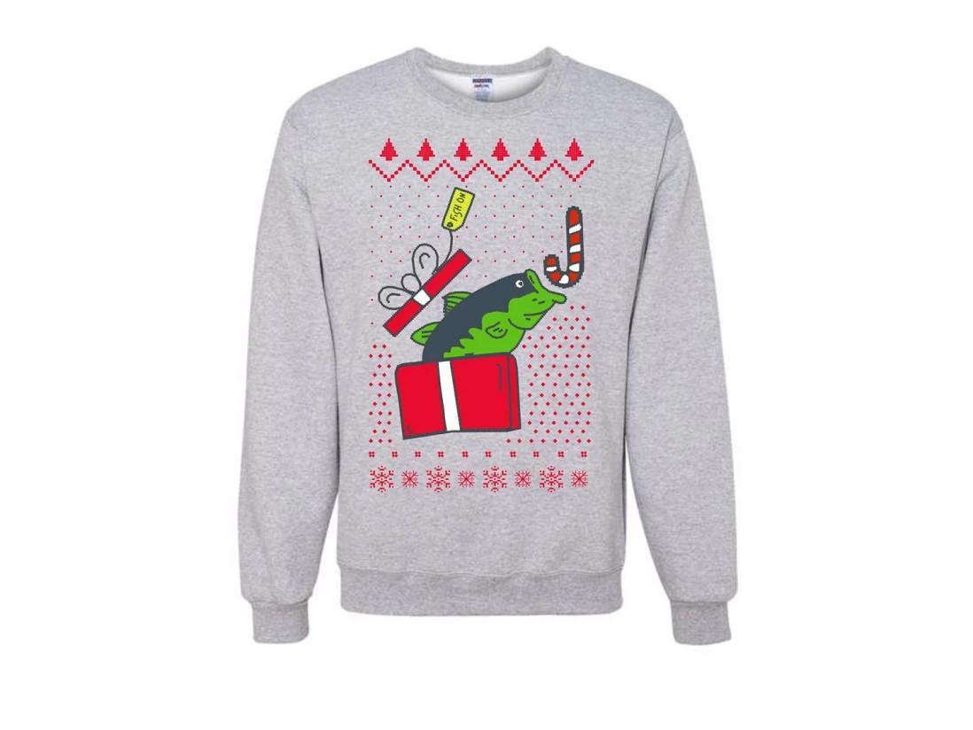 Karl's Fishing & Outdoors Ugly Fishmas Present Sweatshirt