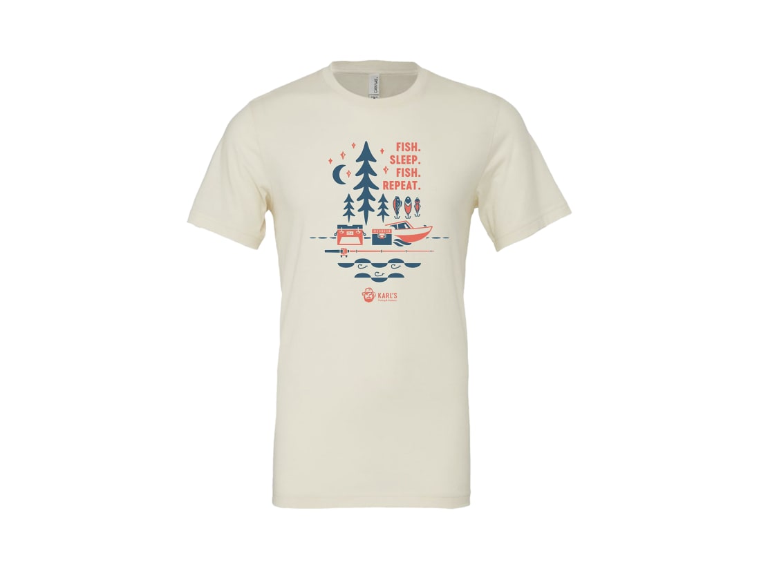 Fish Sleep Repeat T-Shirt Karl's Fishing & Outdoors Fish Sleep Repeat T-Shirt -ElaZtech store karls natural fishsleeprepeattshirt 50 01 kbt 10015