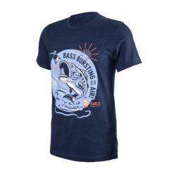 Karl's Fishing & Outdoors Bass Bursting T-Shirt -ElaZtech store karls navy bassbursting angled 50 01 krl 10010bn