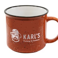 Karl's Fishing & Outdoors Karl's Campfire Mug -ElaZtech store karls orangespeckled campfiremug 75 06 krl 10008b