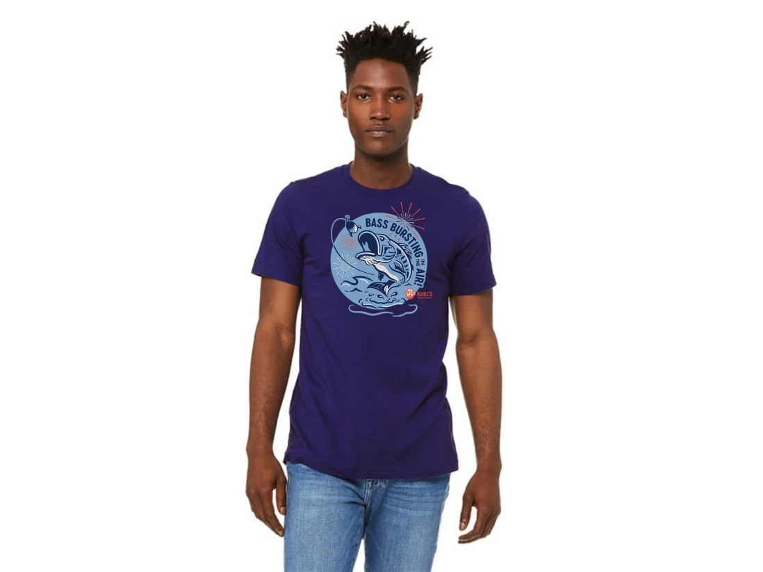 Karl's Fishing & Outdoors Bass Bursting T-Shirt - Image 2