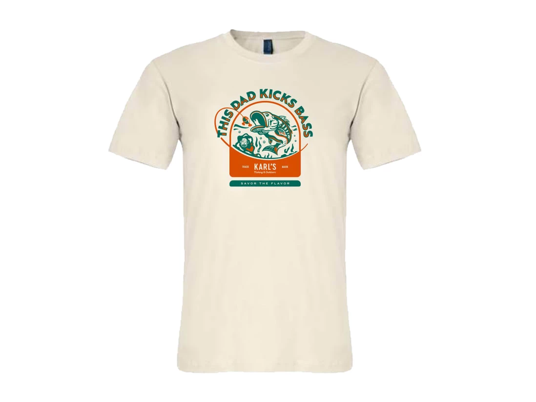 Karl's Fishing & Outdoors This Dad Kicks Bass T-Shirt