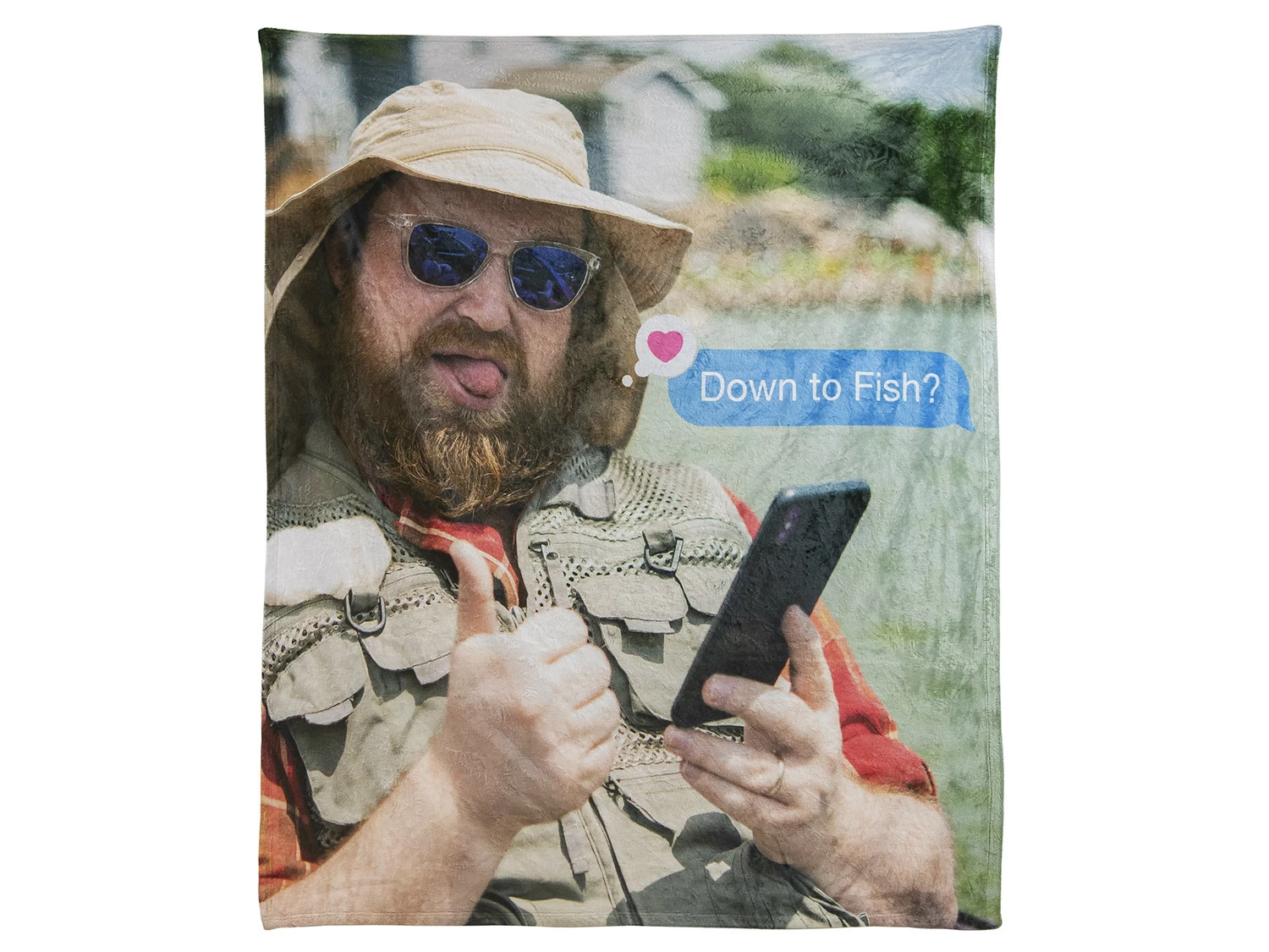 Karl's Fishing & Outdoors Down To Fish Plush Blanket