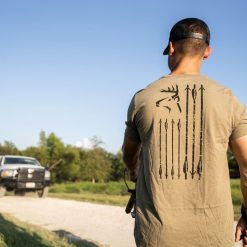 Bux Hunting Co. Bux Arrow Flag T-Shirt -ElaZtech store lifestyle buxarrowflag tshirt heatherolive