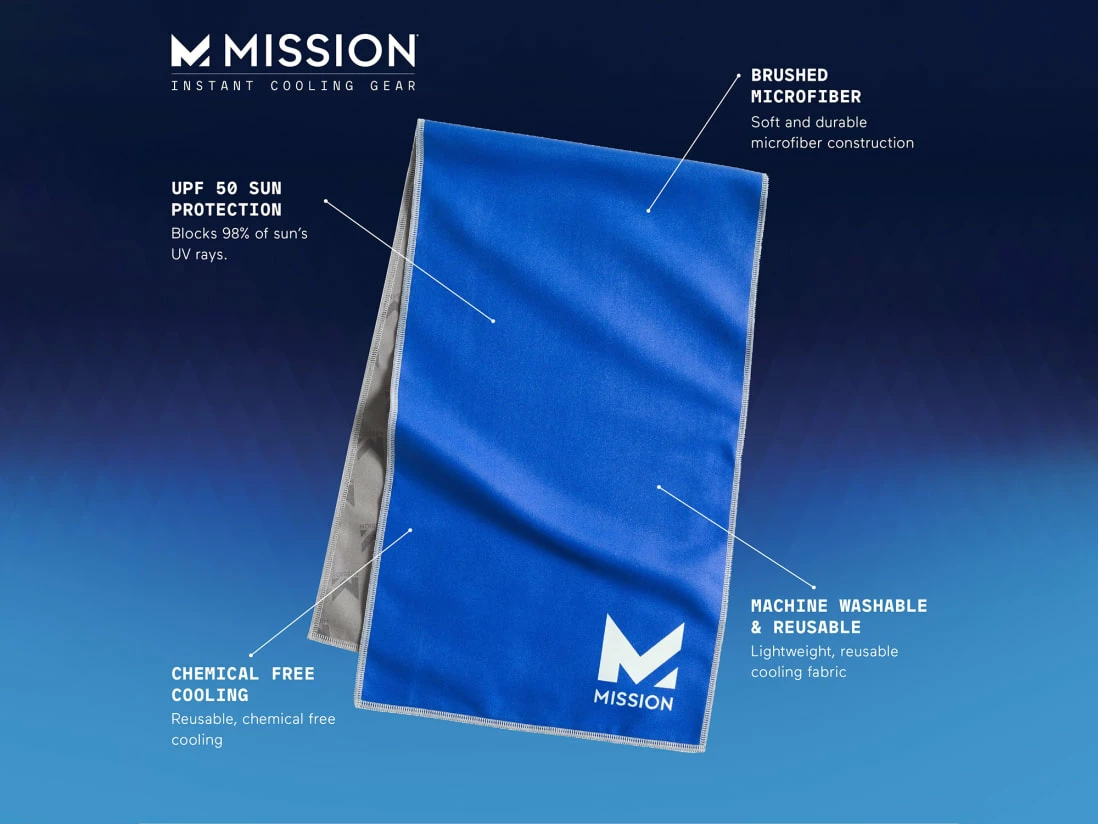 Mission X Mossy Oak Cooling Towel - Agua Marlin - Image 2