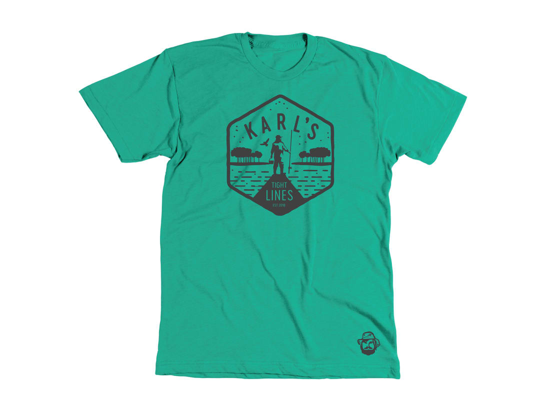 Karl's Texas Badge T-shirt Karl's Fishing & Outdoors Karl's Texas Badge T-shirt -ElaZtech store mockup green texasbadge tshirt 50 01 krl 10005f