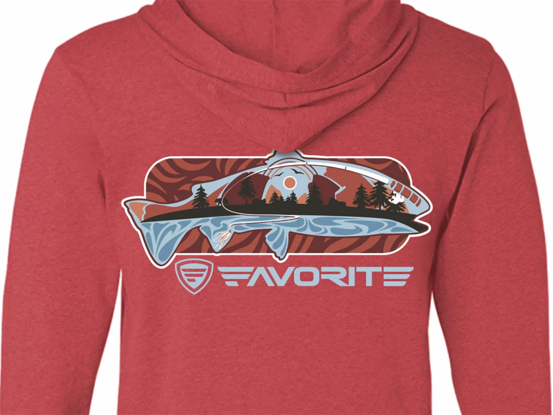 Favorite Fishing Simmer Tri-Blend Hoodie - Image 3