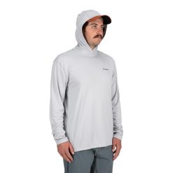 Simms Tech Hoody -ElaZtech store simms flamesterling troutlogo techhoody angledmodel 51 10 sim 10013t