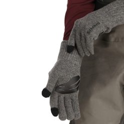 Simms Wool Finger Glove -ElaZtech store simms steel woolfingerglove modelright2 51 99 sim 10010