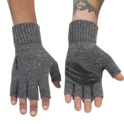 Simms Wool Half Finger Mitt -ElaZtech store simms steel woolhalffingermitt frontback 52 01 sim 10002